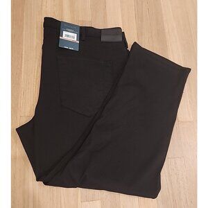new vintage PERRY ELLIS Mens 42 x 30 Stretch Pants straight leg fit jeans black